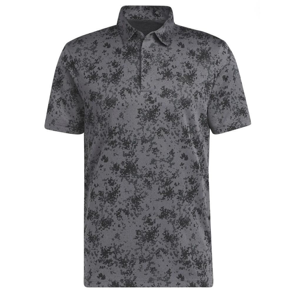 Adidas Golf Polo Black Medium Jacquard NWT